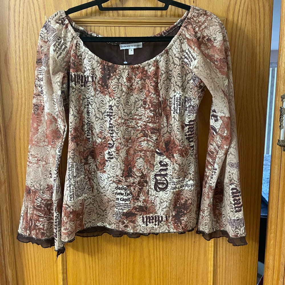 Printed Long Sleeve Top